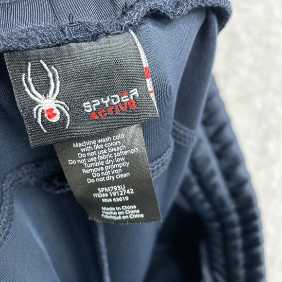 NWOT Spyder Active Men's XL Scuba Joggers Blue Elastic Waist Zipper - Picture 4 of 7